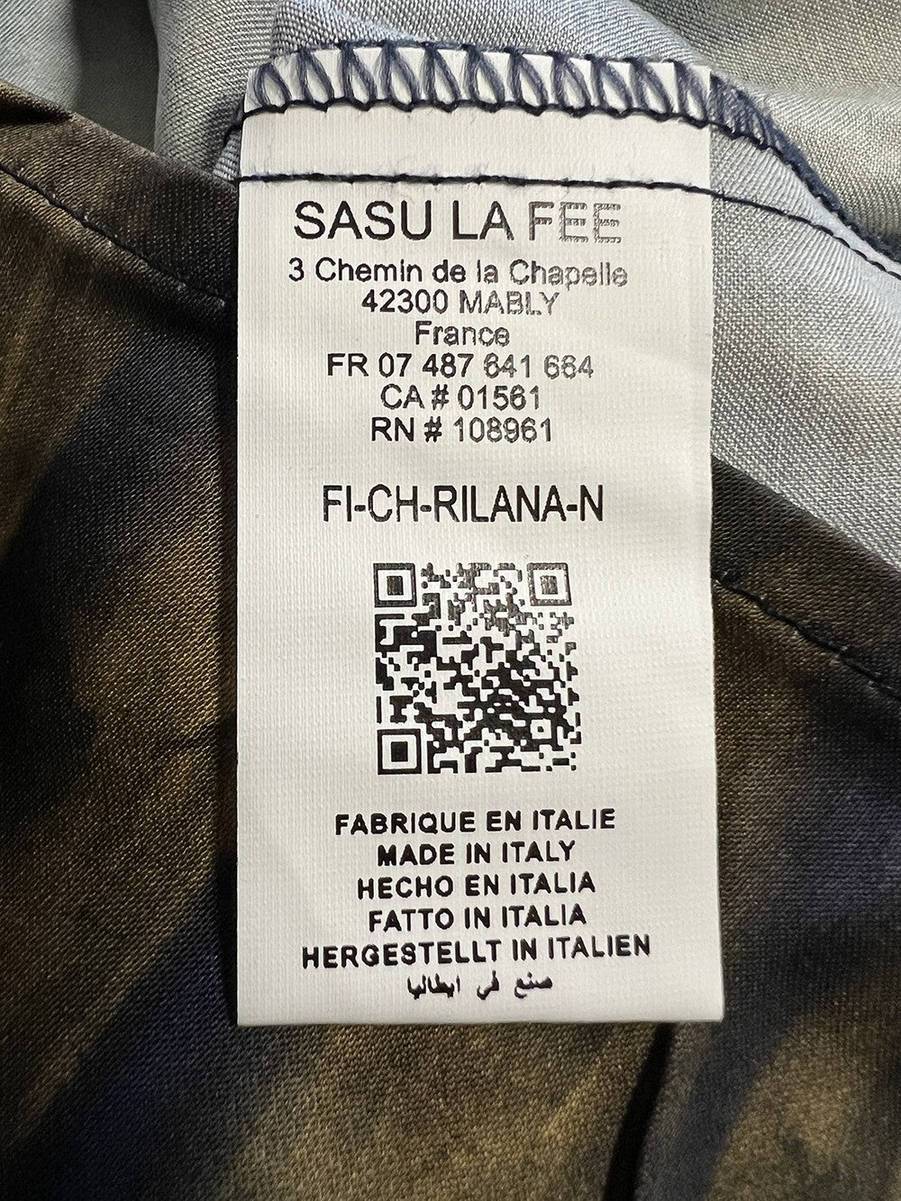 LA FEE MARABOUTEE blusa donna fantasia blue/stone RILANA-N MADE IN ITALY