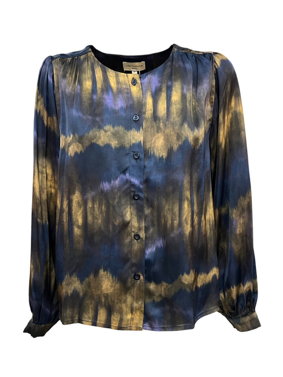 LA FEE MARABOUTEE blusa donna fantasia blue/stone RILANA-N MADE IN ITALY