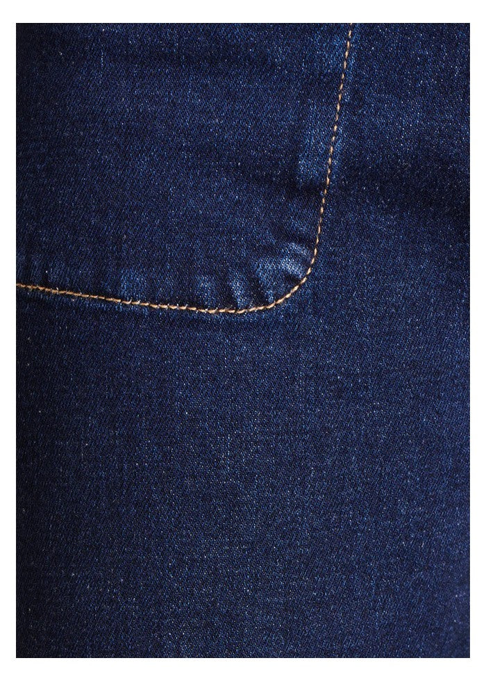 LA FEE MARABOUTEE pantalone jeans scuro a zampa RAIKOU-M 98% cotone 2% elastan