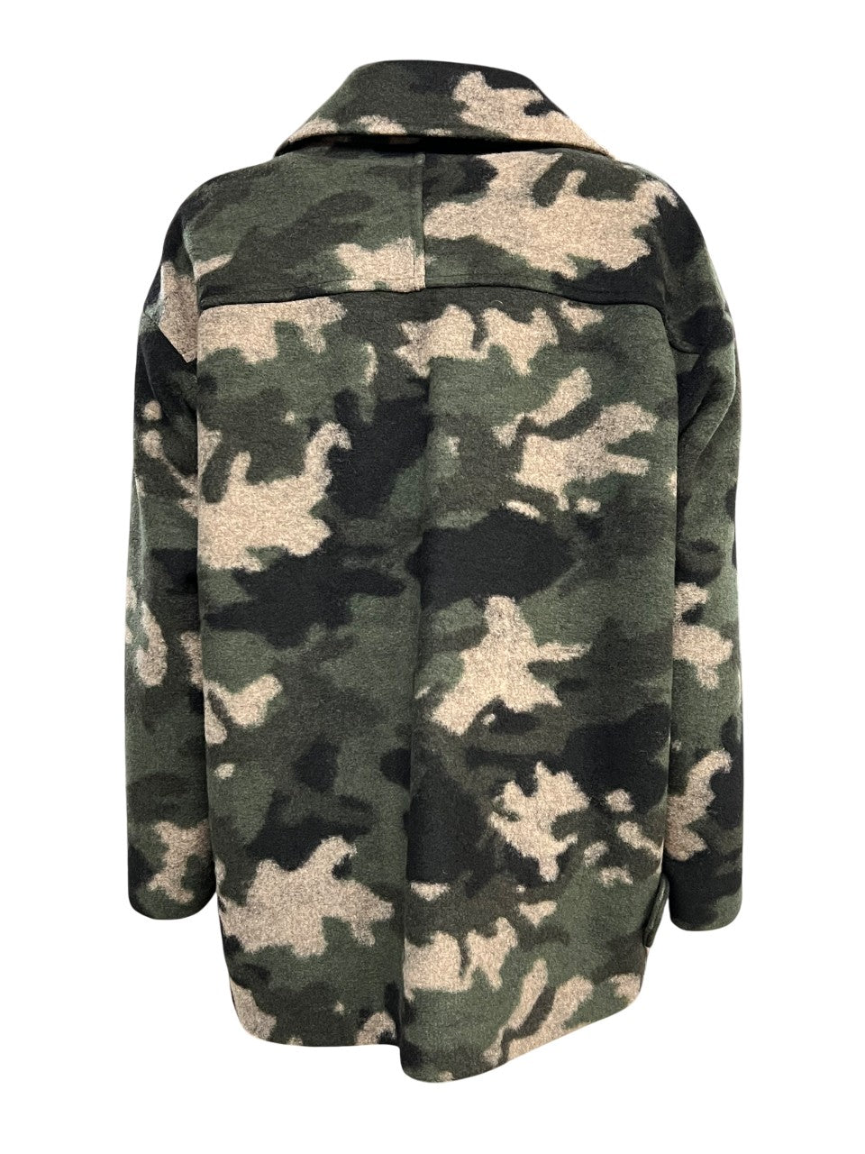 GUTTHA MILANO giaccone donna doppiopetto CAMO verde/nero/fango GUT24056 MADE IN ITALY