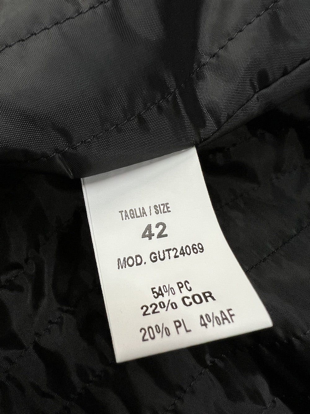 GUTTHA MILANO cappotto donna damascato blu fiori neri GUT24069 PASU MADE IN ITALY