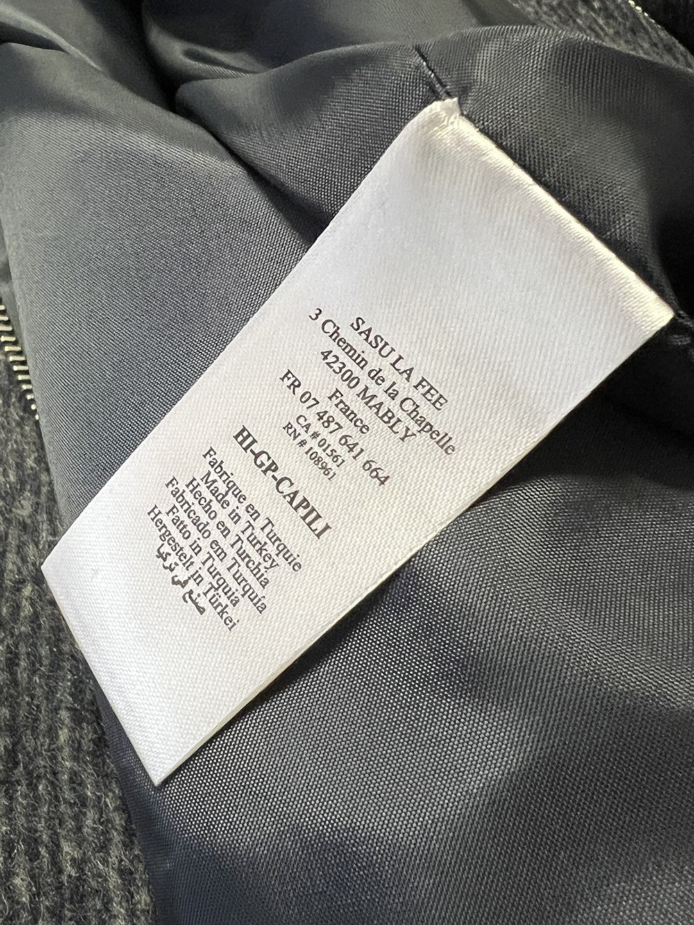 HUMILITY giubbino donna tessuto diagonale antracite/blu CAPILI