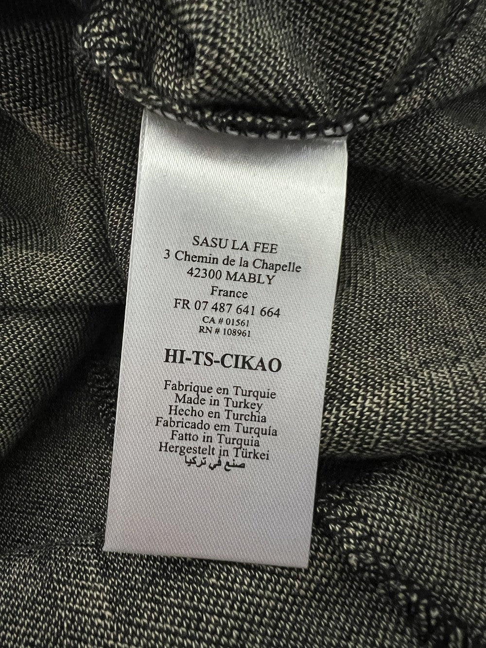 HUMILITY blusa donna jersey pesante nera quadri beige CIKAO