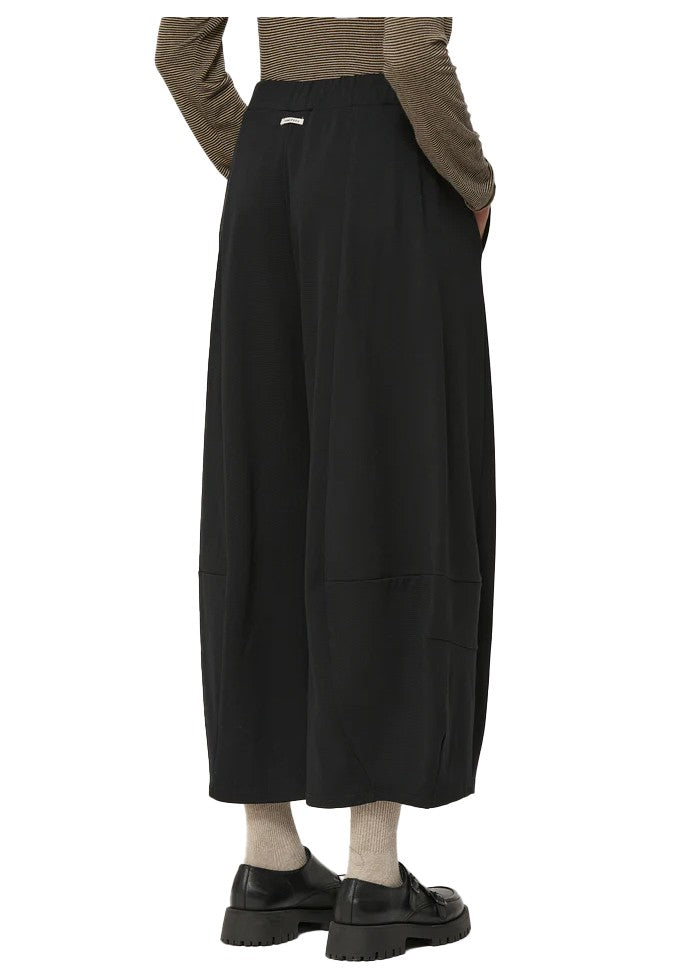 HUMILITY pantalone donna punto milano nero ovetto CARLY-M MADE IN ITALY