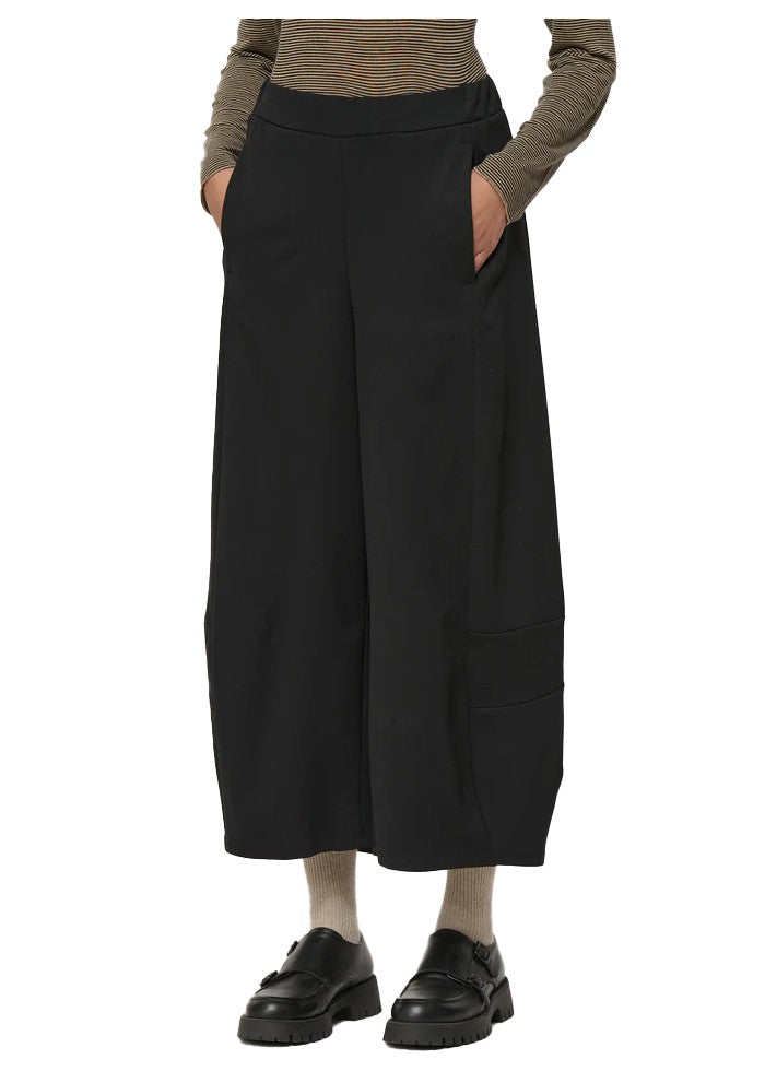 HUMILITY pantalone donna punto milano nero ovetto CARLY-M MADE IN ITALY