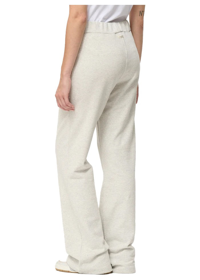 HUMILITY pantalone donna felpa garzata grigio chiaro melange COCO 85% cotone 15% poliestere