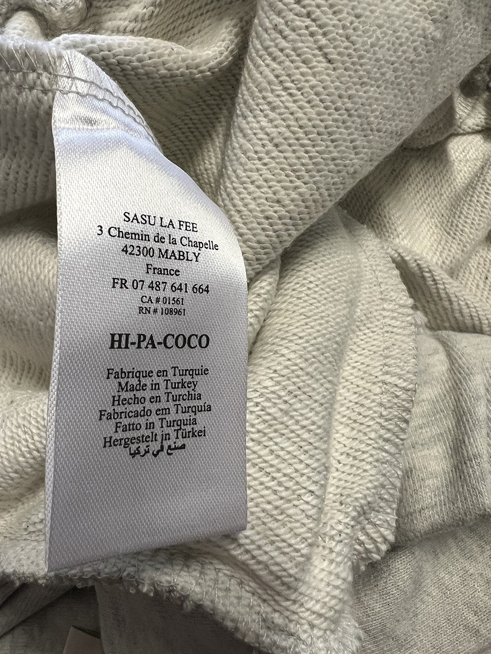 HUMILITY pantalone donna felpa garzata grigio chiaro melange COCO 85% cotone 15% poliestere