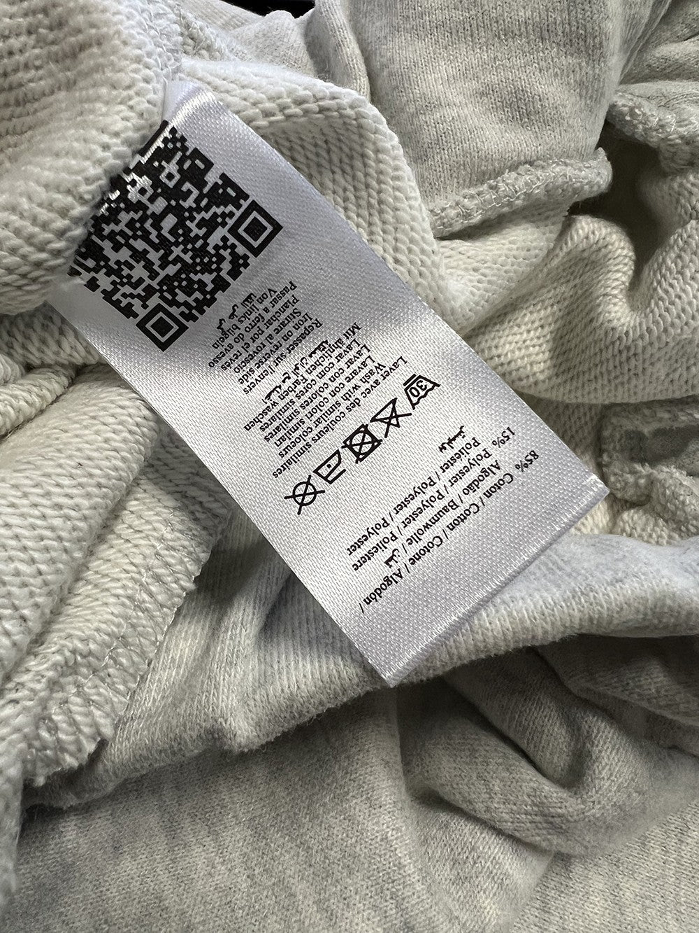 HUMILITY pantalone donna felpa garzata grigio chiaro melange COCO 85% cotone 15% poliestere