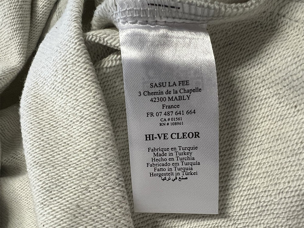 HUMILITY camicia donna over felpa garzata grigio chiaro melange CLEOR 85% cotone 15% poliestere