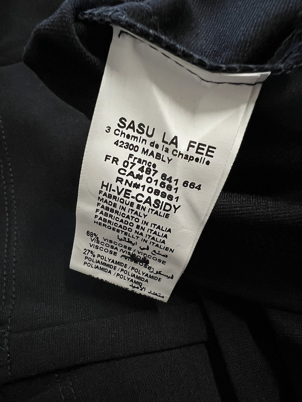 HUMILITY giacca donna corta punto milano nero CASIDY MADE IN ITALY