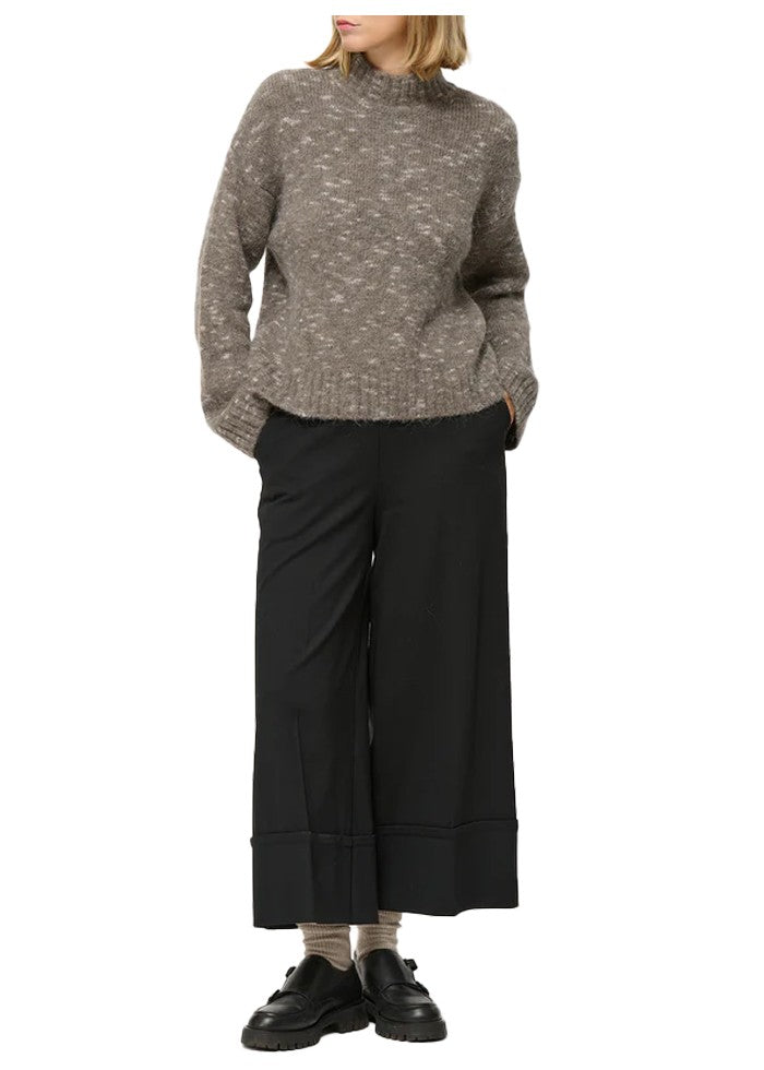 HUMILITY pantalone donna punto milano cropped SOPHIO MADE IN ITALY