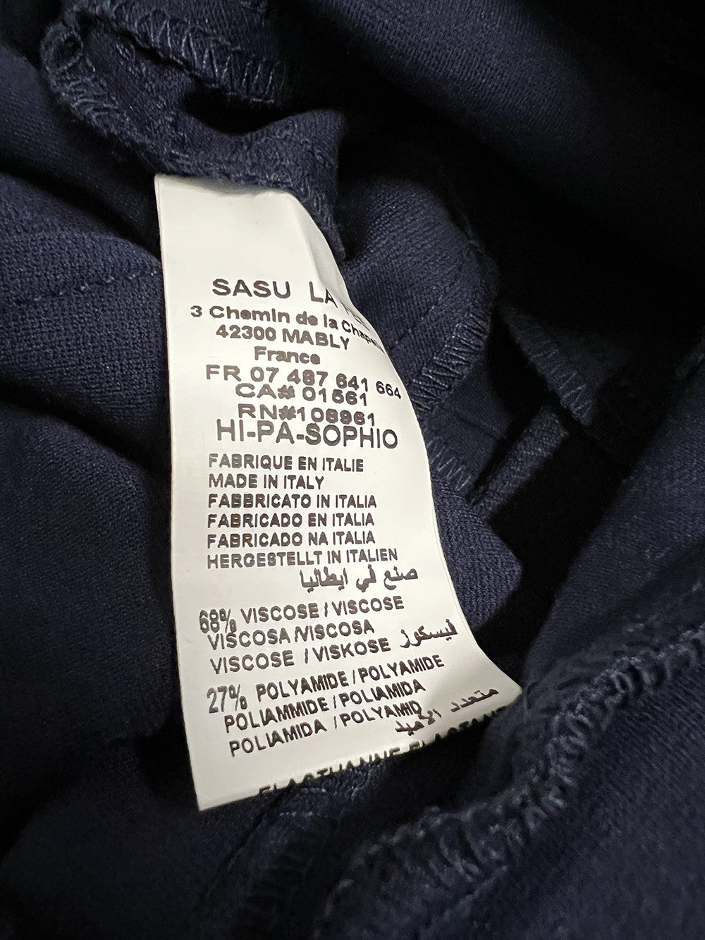 HUMILITY pantalone donna punto milano cropped SOPHIO MADE IN ITALY