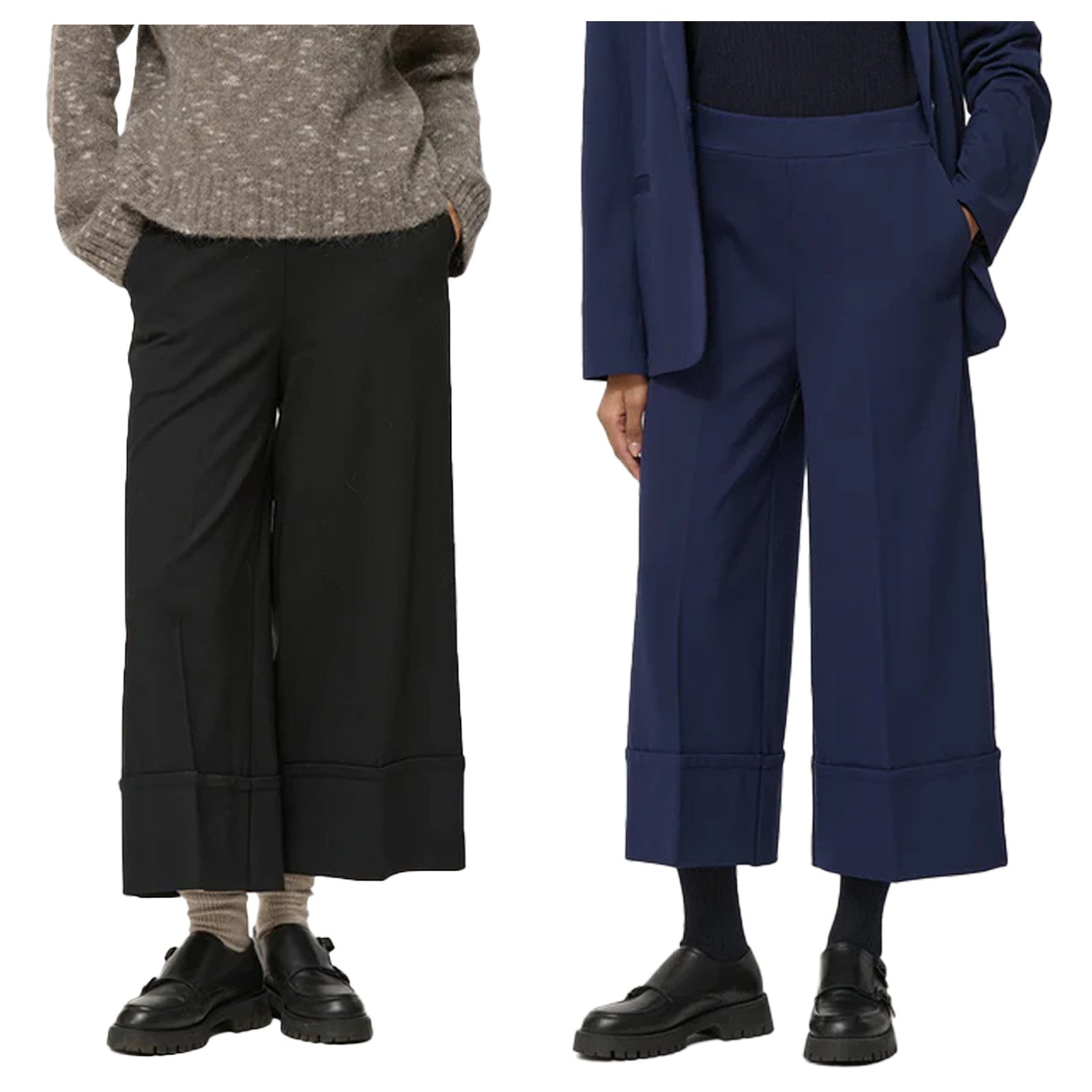 HUMILITY pantalone donna punto milano cropped SOPHIO MADE IN ITALY