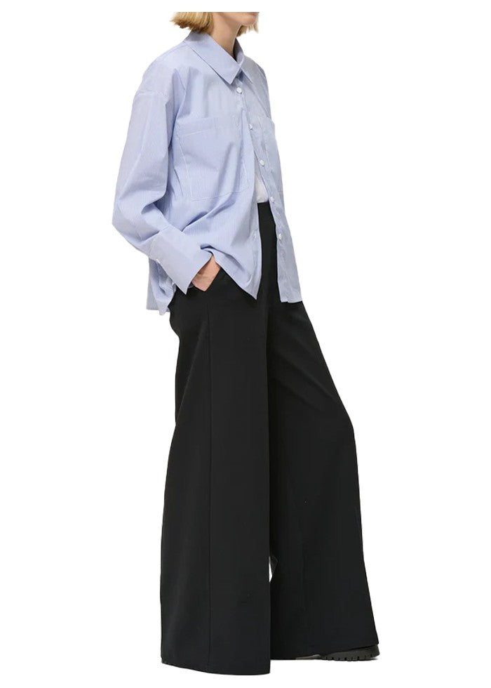 HUMILITY camicia donna over righe bianco/azzurro IWA-R MADE IN ITALY