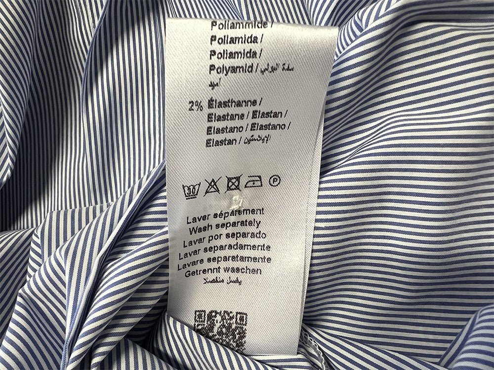 HUMILITY camicia donna over righe bianco/azzurro IWA-R MADE IN ITALY