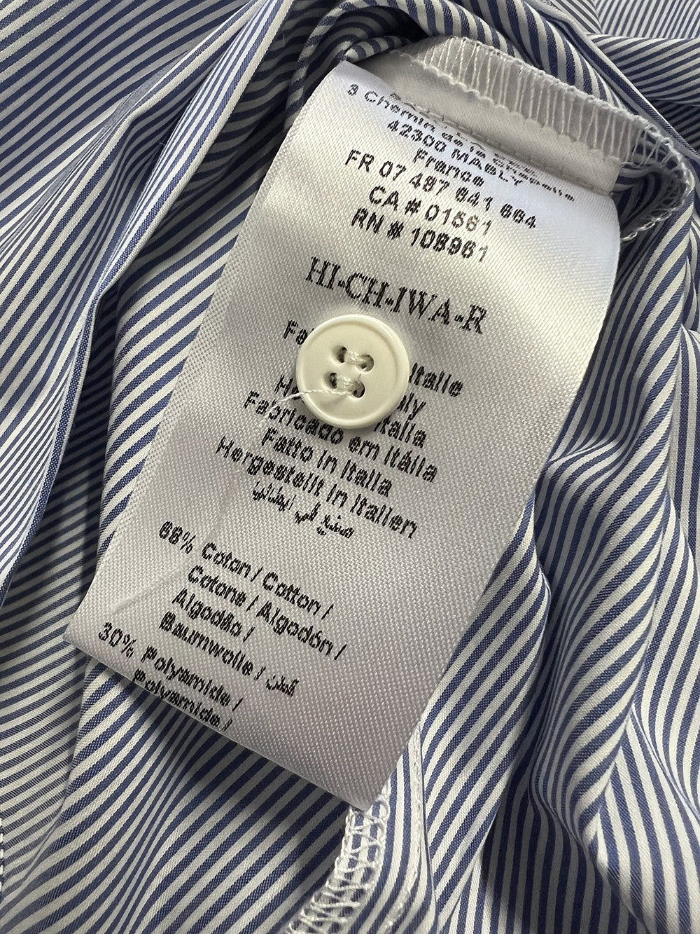 HUMILITY camicia donna over righe bianco/azzurro IWA-R MADE IN ITALY