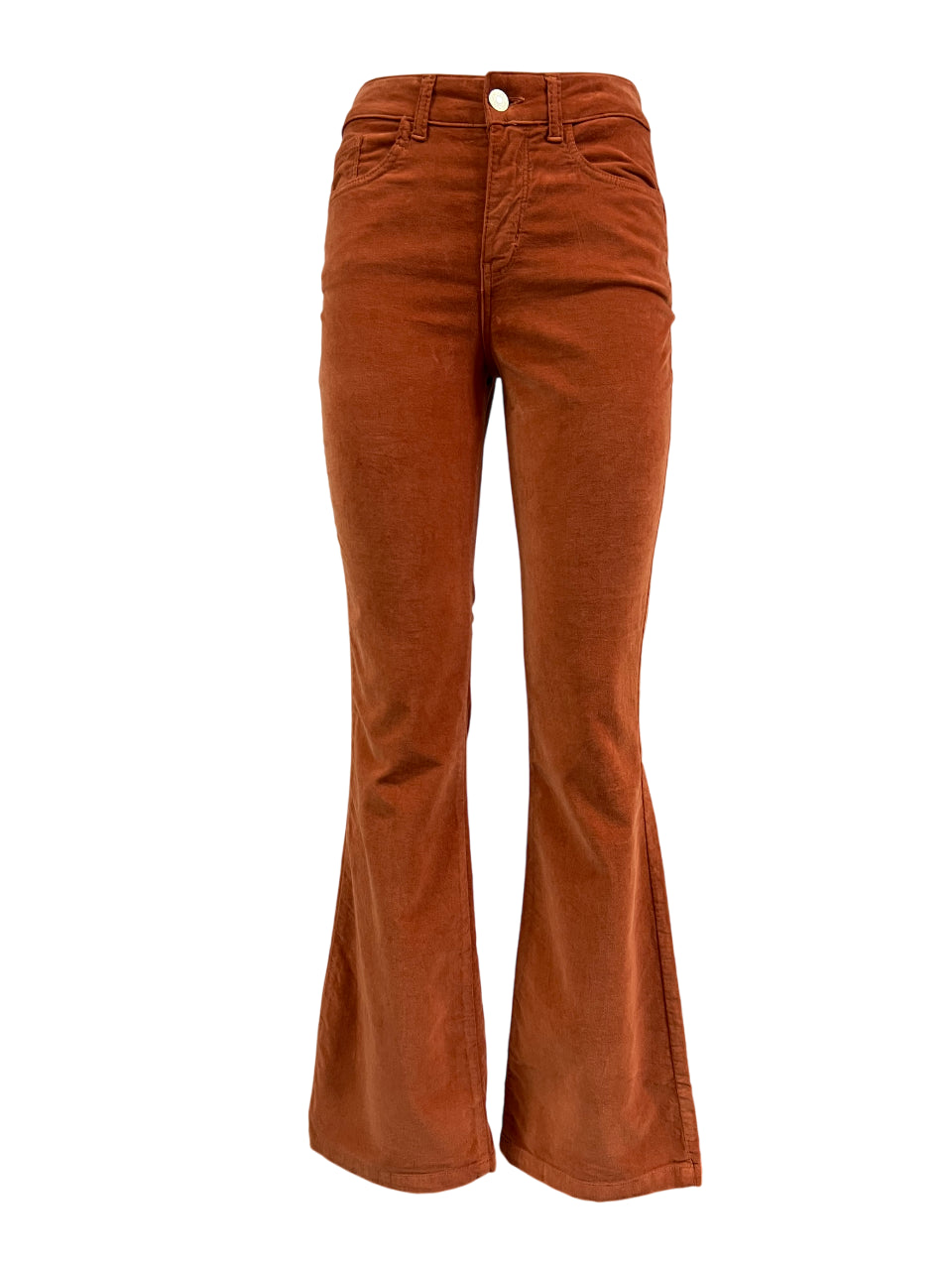 J-CUBE jeans donna a zampa velluto liscio push-up FIONA MADE IN ITALY