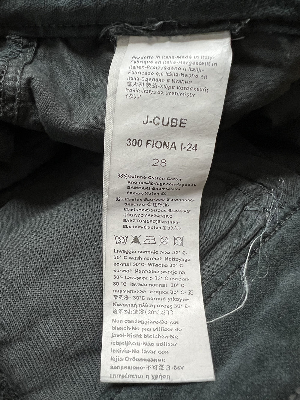 J-CUBE jeans donna a zampa velluto liscio push-up FIONA MADE IN ITALY