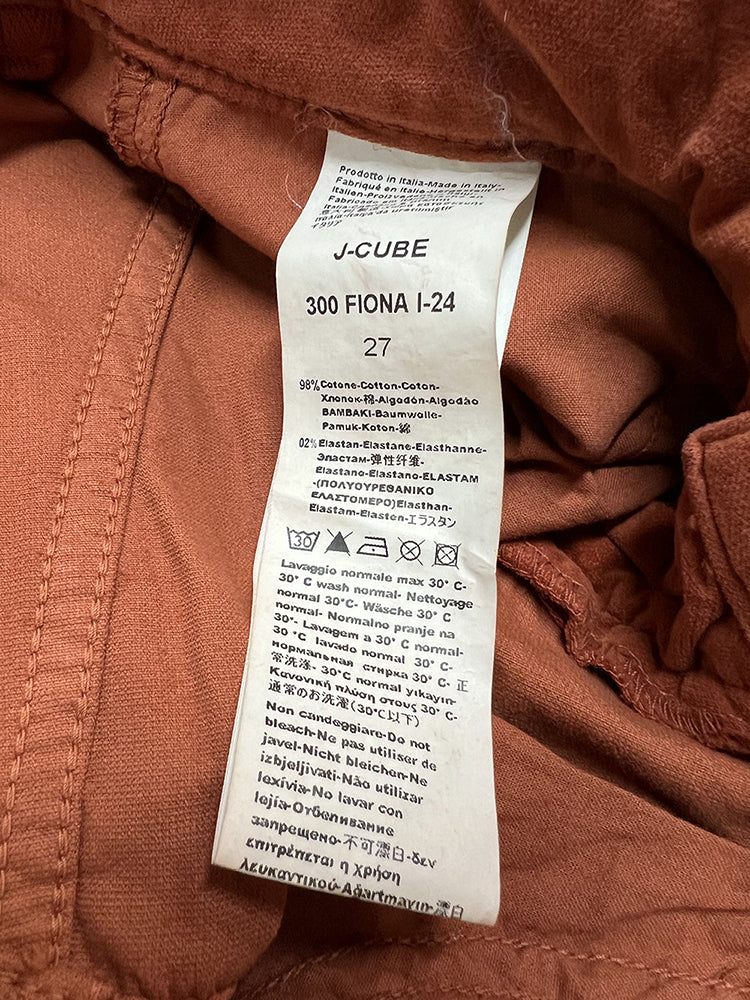 J-CUBE jeans donna a zampa velluto liscio push-up FIONA MADE IN ITALY