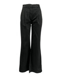 J-CUBE pantalone donna cotone pesante nero palazzo NARCISO GABARDINA MADE IN ITALY