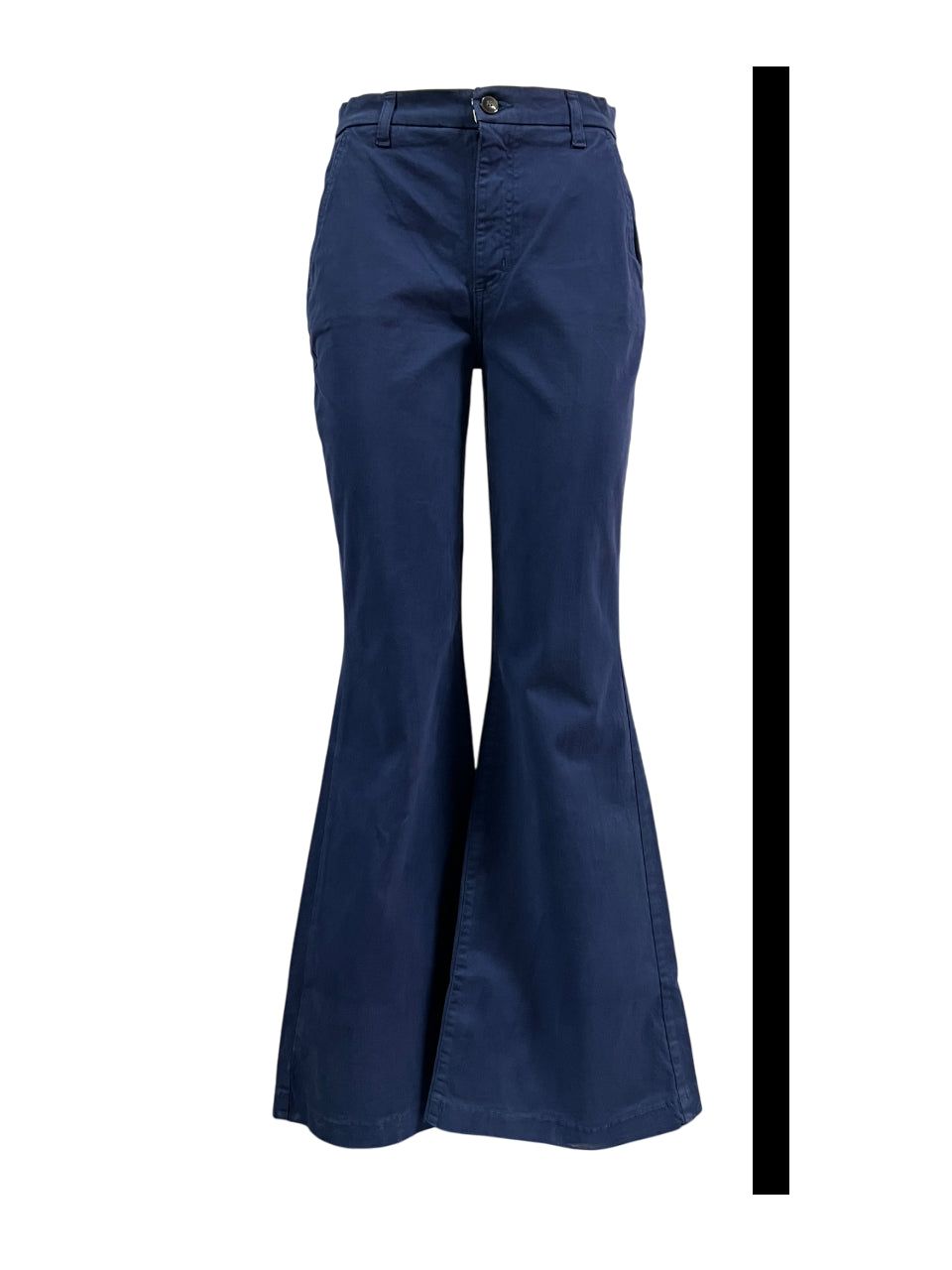 J-CUBE pantalone donna cotone invernale flare NICOLE GABARDINA MADE IN ITALY