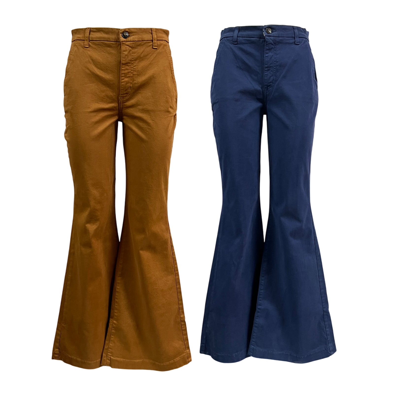 J-CUBE pantalone donna cotone invernale flare NICOLE GABARDINA MADE IN ITALY