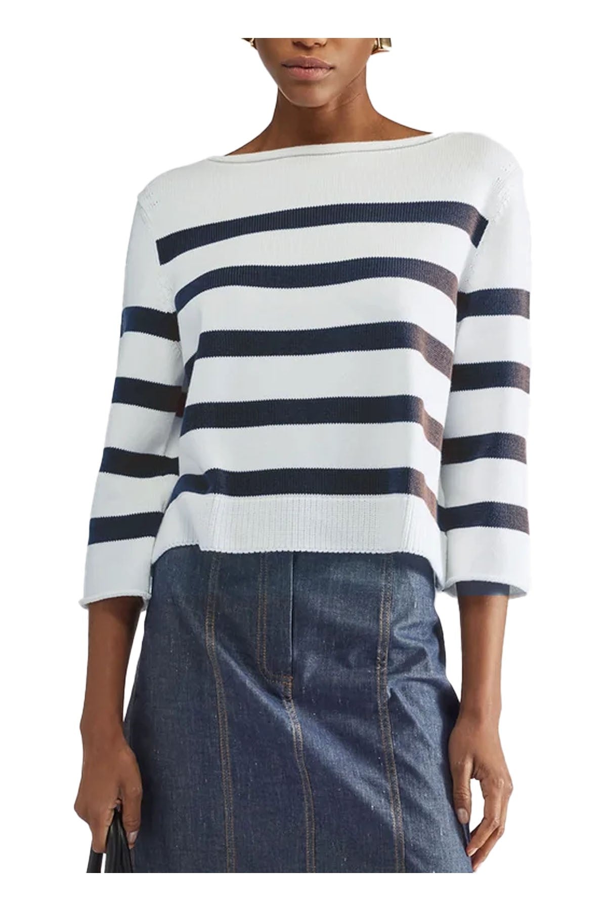 LIVIANA CONTI maglia donna cotone a scatola F5SB61 100% cotone MADE IN ITALY