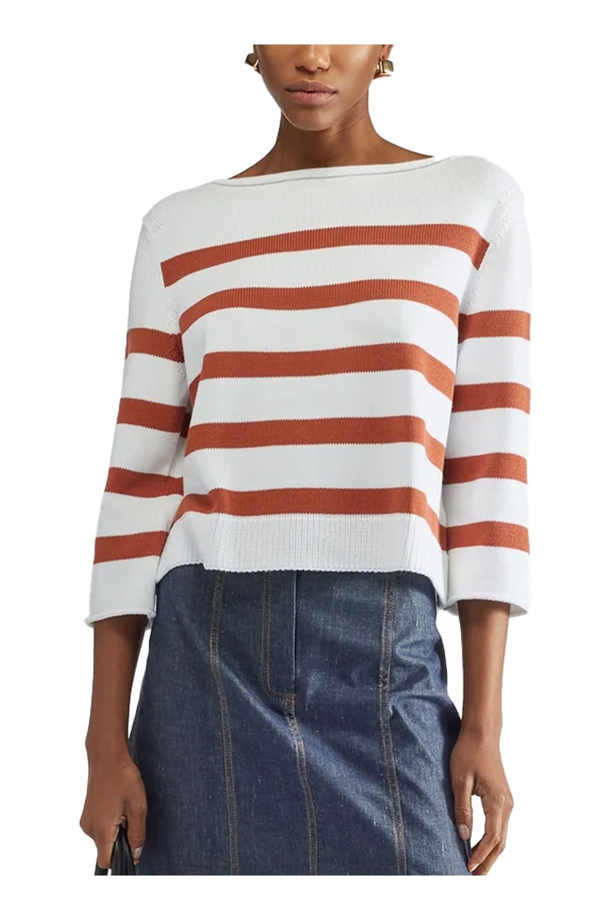 LIVIANA CONTI maglia donna cotone a scatola F5SB61 100% cotone MADE IN ITALY