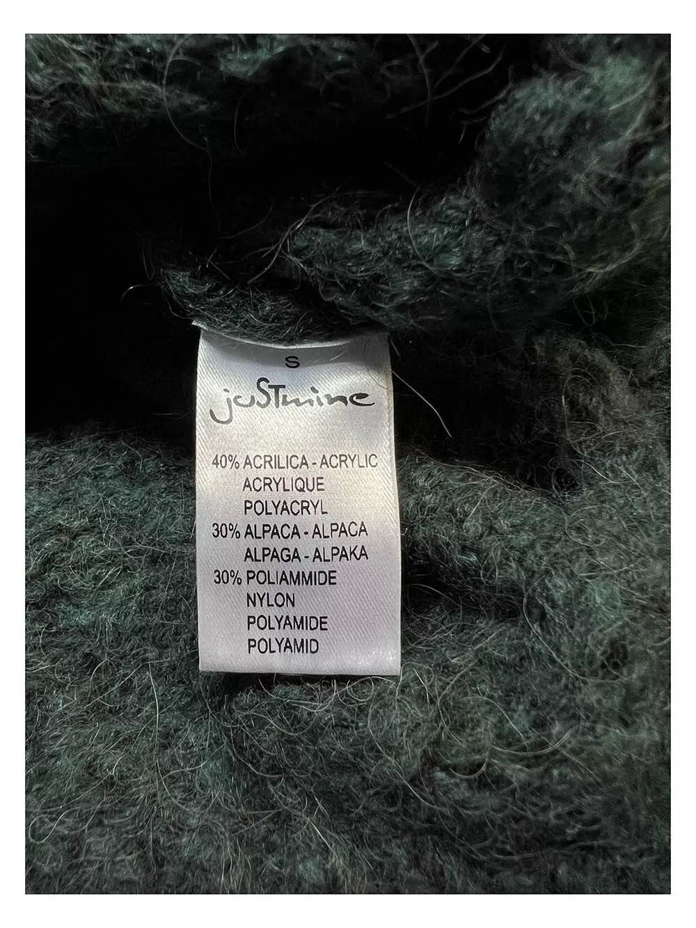 JUSTMINE gilet donna corto a trecce JABMFFW24-G045 MADE IN ITALY