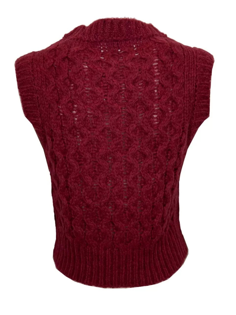 JUSTMINE gilet donna corto a trecce JABMFFW24-G045 MADE IN ITALY