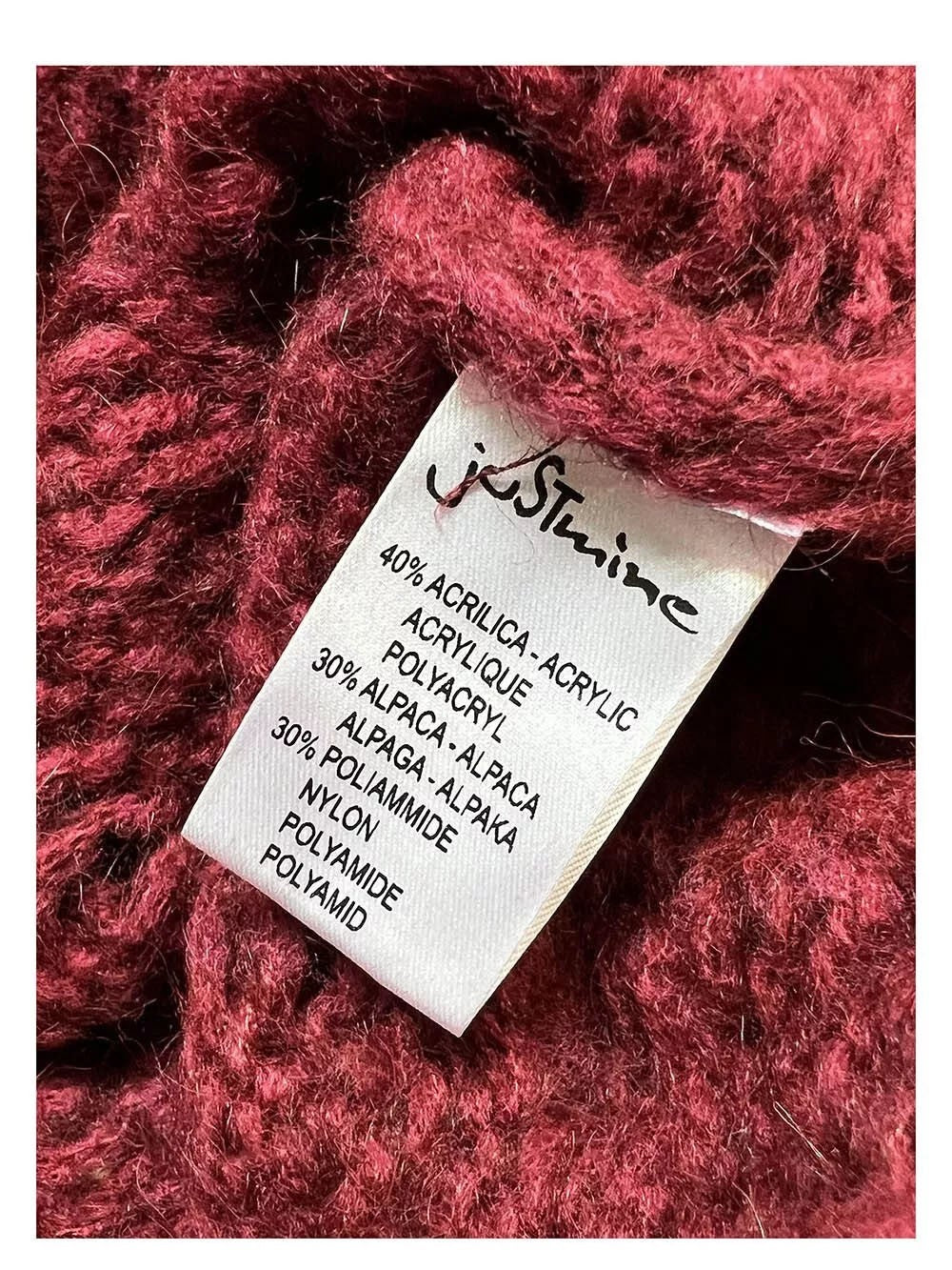 JUSTMINE gilet donna corto a trecce JABMFFW24-G045 MADE IN ITALY