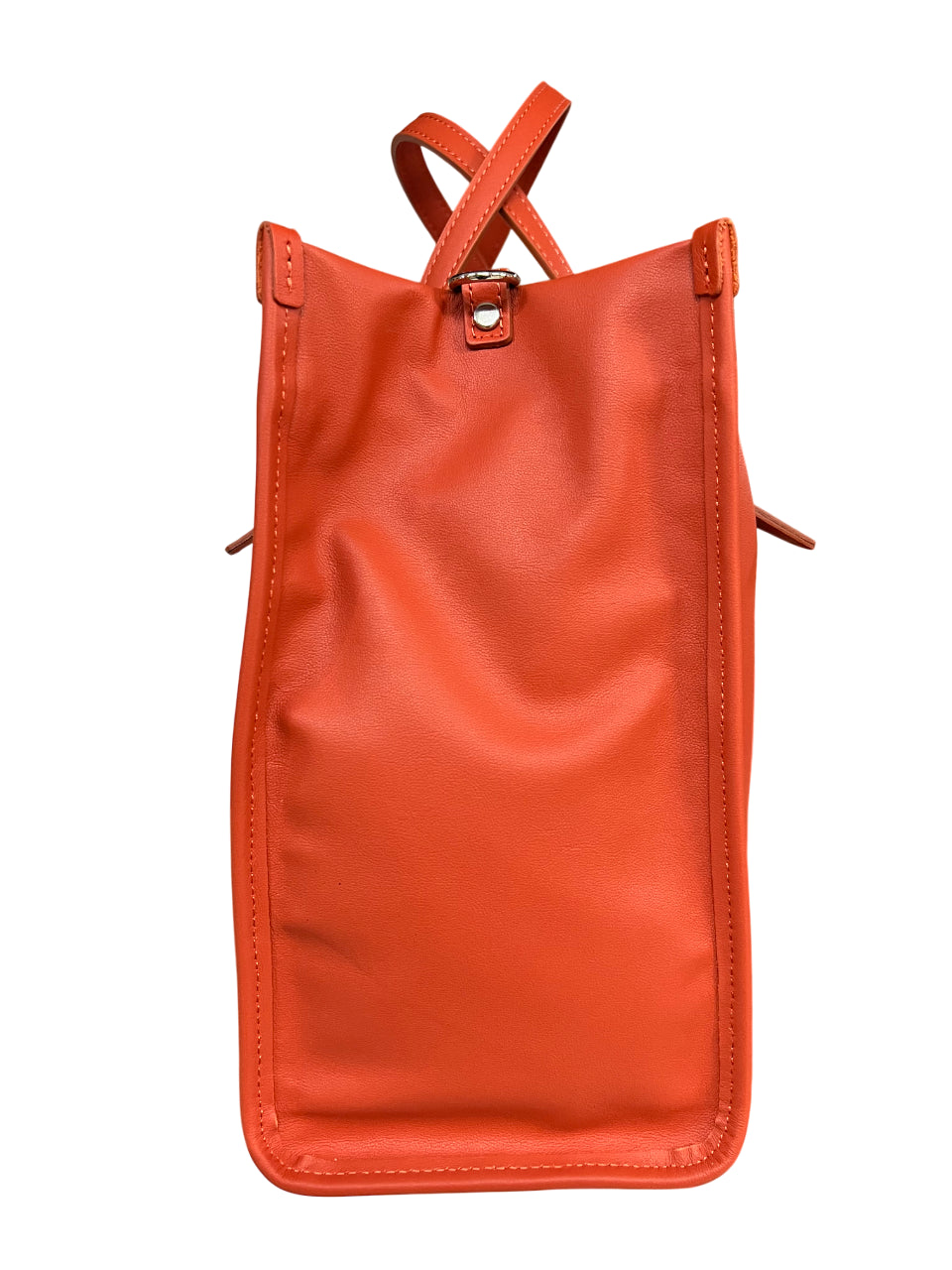 RIPANI borsa donna arancio scuro con logo in tinta  E621LL ALDA 100% pelle MADE IN ITALY