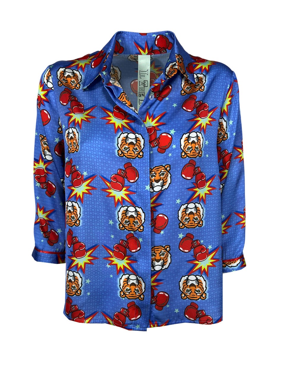 IL THE DELLE 5 camicia donna azzurra SPOON 56 ST TIGER MADE IN ITALY