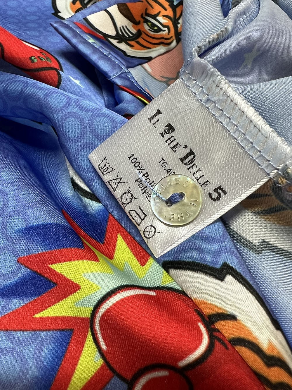 IL THE DELLE 5 camicia donna azzurra SPOON 56 ST TIGER MADE IN ITALY