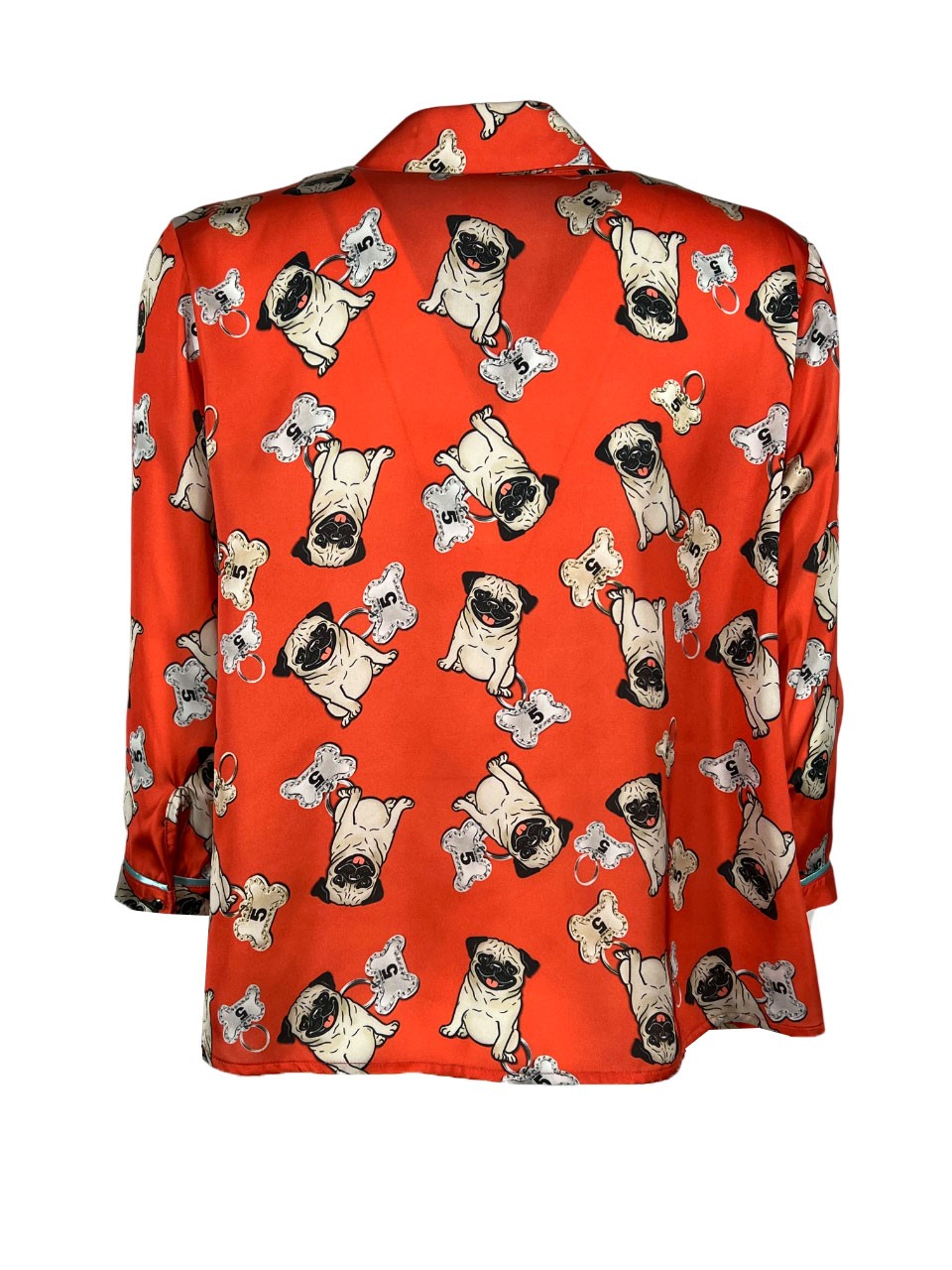 IL THE DELLE 5 camicia arancio scuro SPOON 56 ST DOG MADE IN ITALY