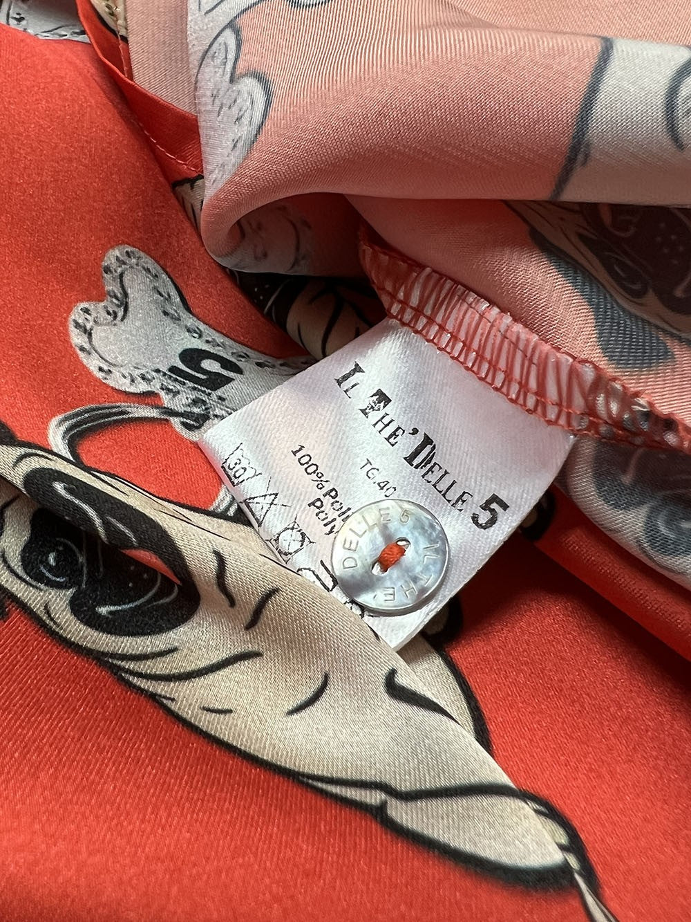 IL THE DELLE 5 camicia arancio scuro SPOON 56 ST DOG MADE IN ITALY