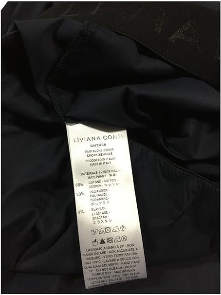 LIVIANA Conti Pantalone Donna Cotone Leggero trombetta Blu CNTK38 CLAUDETTE Made in Italy