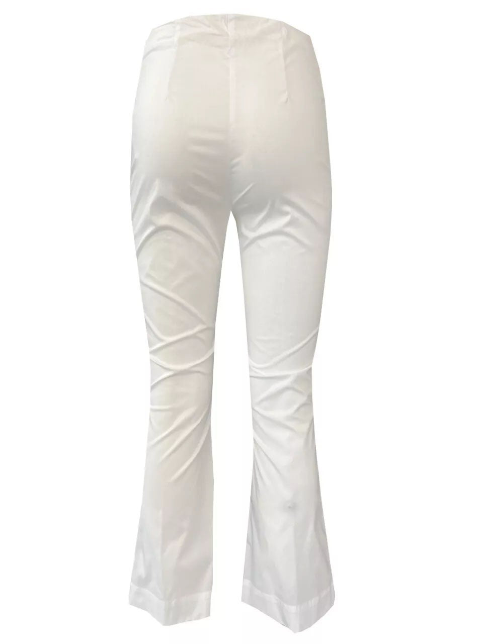 LIVIANA Conti Pantalone Donna Cotone Leggero trombetta Bianco CNTK38 CLAUDETTE Made in Italy