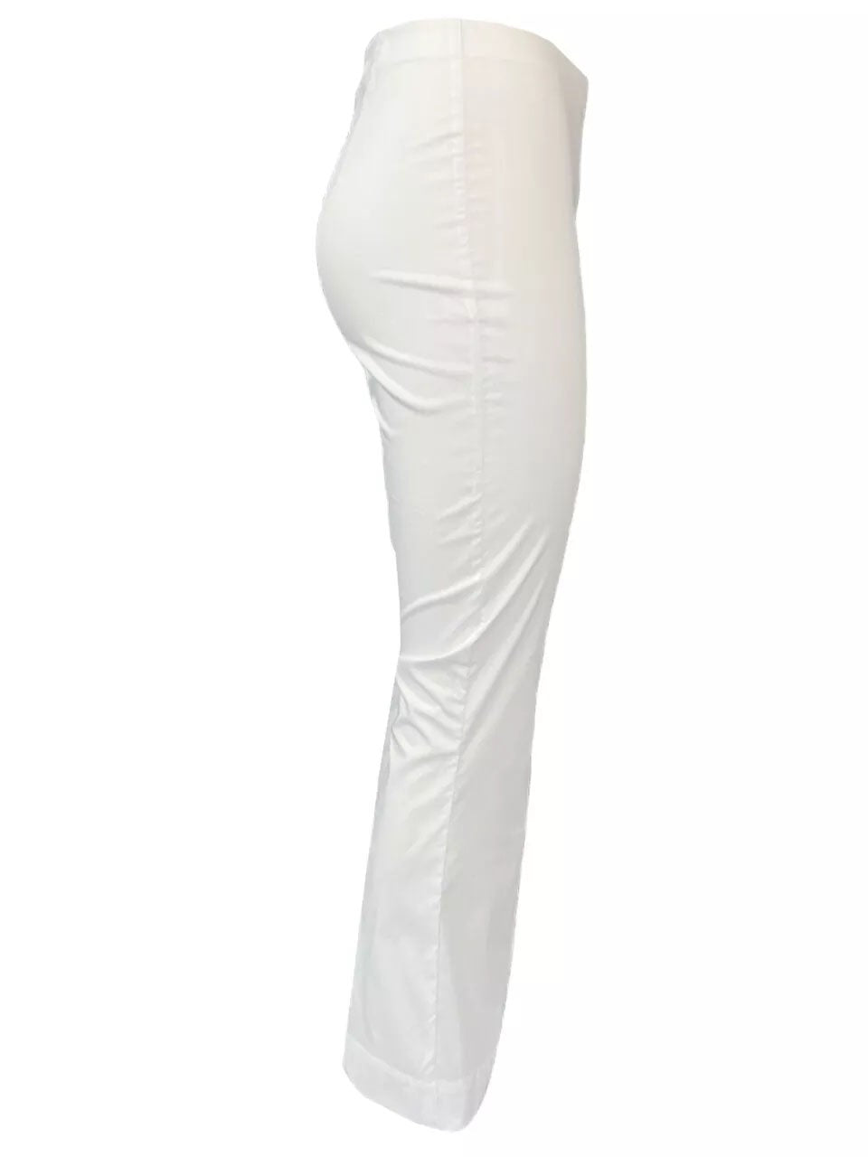 LIVIANA Conti Pantalone Donna Cotone Leggero trombetta Bianco CNTK38 CLAUDETTE Made in Italy