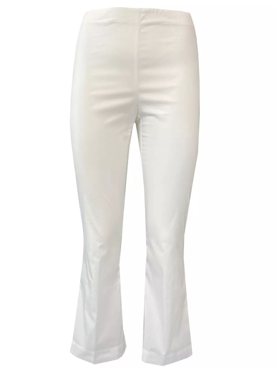 LIVIANA Conti Pantalone Donna Cotone Leggero trombetta Bianco CNTK38 CLAUDETTE Made in Italy