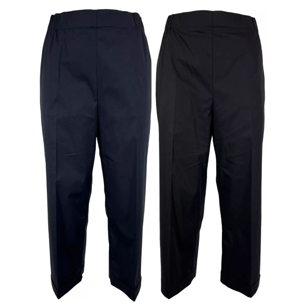 LIVIANA CONTI pantalone cotone leggero cropped L5SK86 CLAUDE MADE IN ITALY
