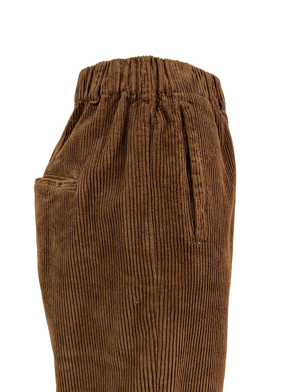 4.10 by BottegaChilometriZero pantalone donna velluto biscotto DD24873 ORTLES MADE IN ITALY