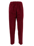 4.10 by BottegaChilometriZero pantalone donna velluto rosso scuro  DD23242 ORTLES MADE IN ITALY