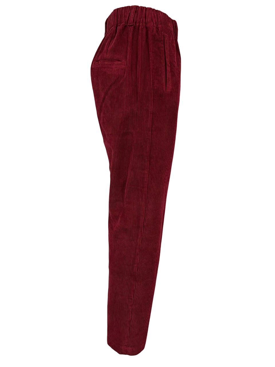 4.10 by BottegaChilometriZero pantalone donna velluto rosso scuro  DD23242 ORTLES MADE IN ITALY