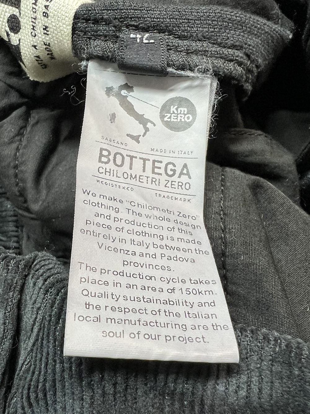 4.10 by BottegaChilometriZero pantalone donna velluto millerighe DD23265 PERU’ MADE IN ITALY