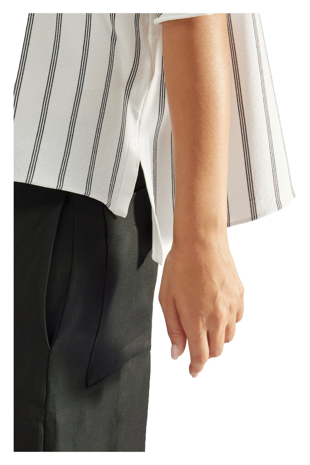 LIVIANA CONTI maglia over righe AO1-Y bianco/nero L5SA57 WILMA MADE IN ITALY