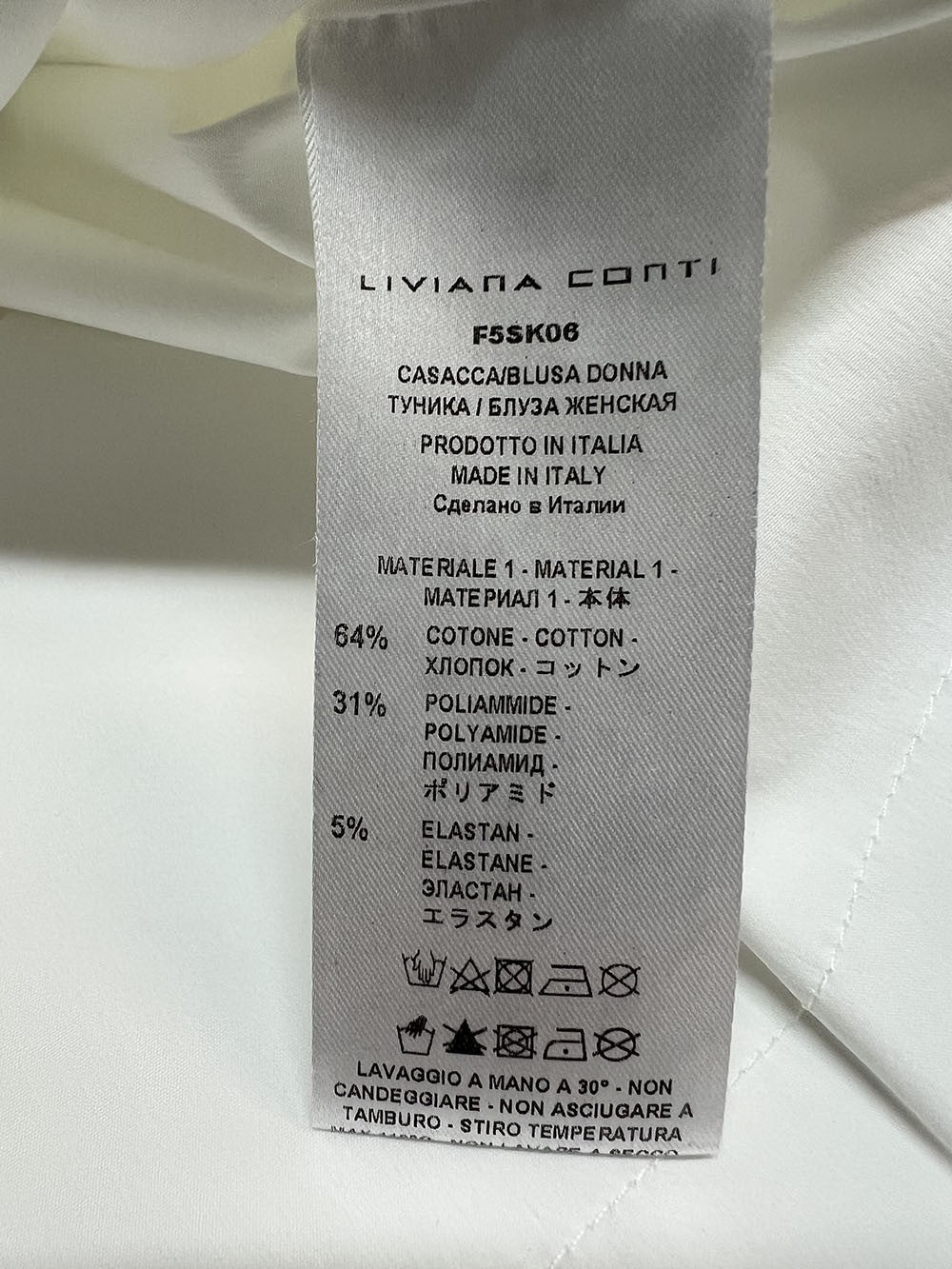 LIVIANA CONTI blusa donna a trapezio F5SK06 GIOVI MADE IN ITALY