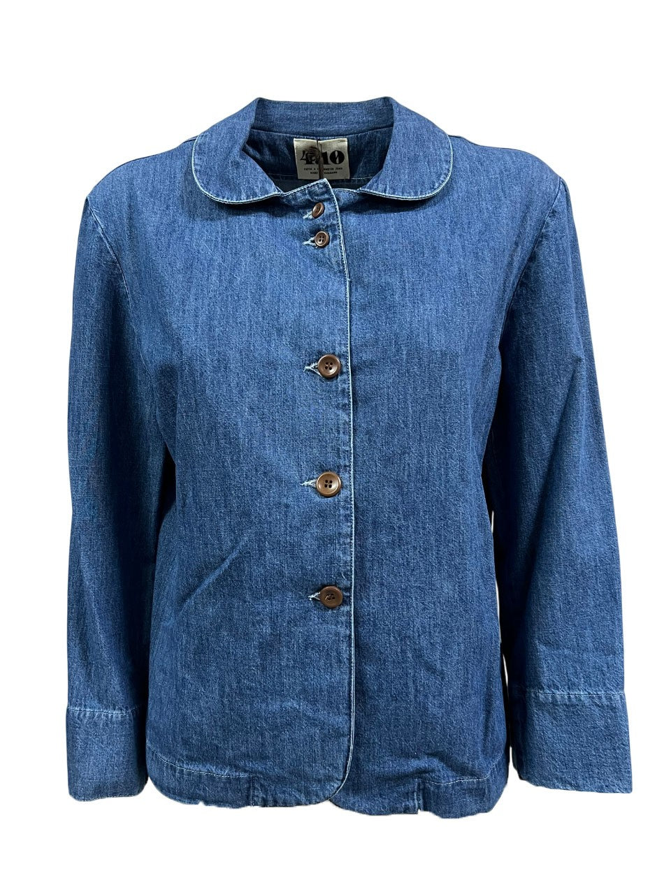 4.10 by BottegaChilometriZero giacca chambray leggero sfoderata colore jeans chiaro DD24628 RANGER MADE IN ITALY