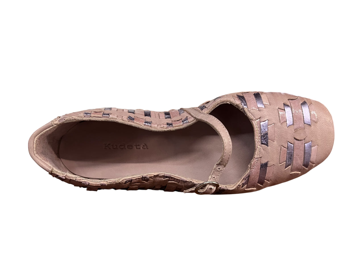 KUDETA’ ballerina donna bimateriale laminato cipria/lilla 514141 FAR WEST MADE IN ITALY