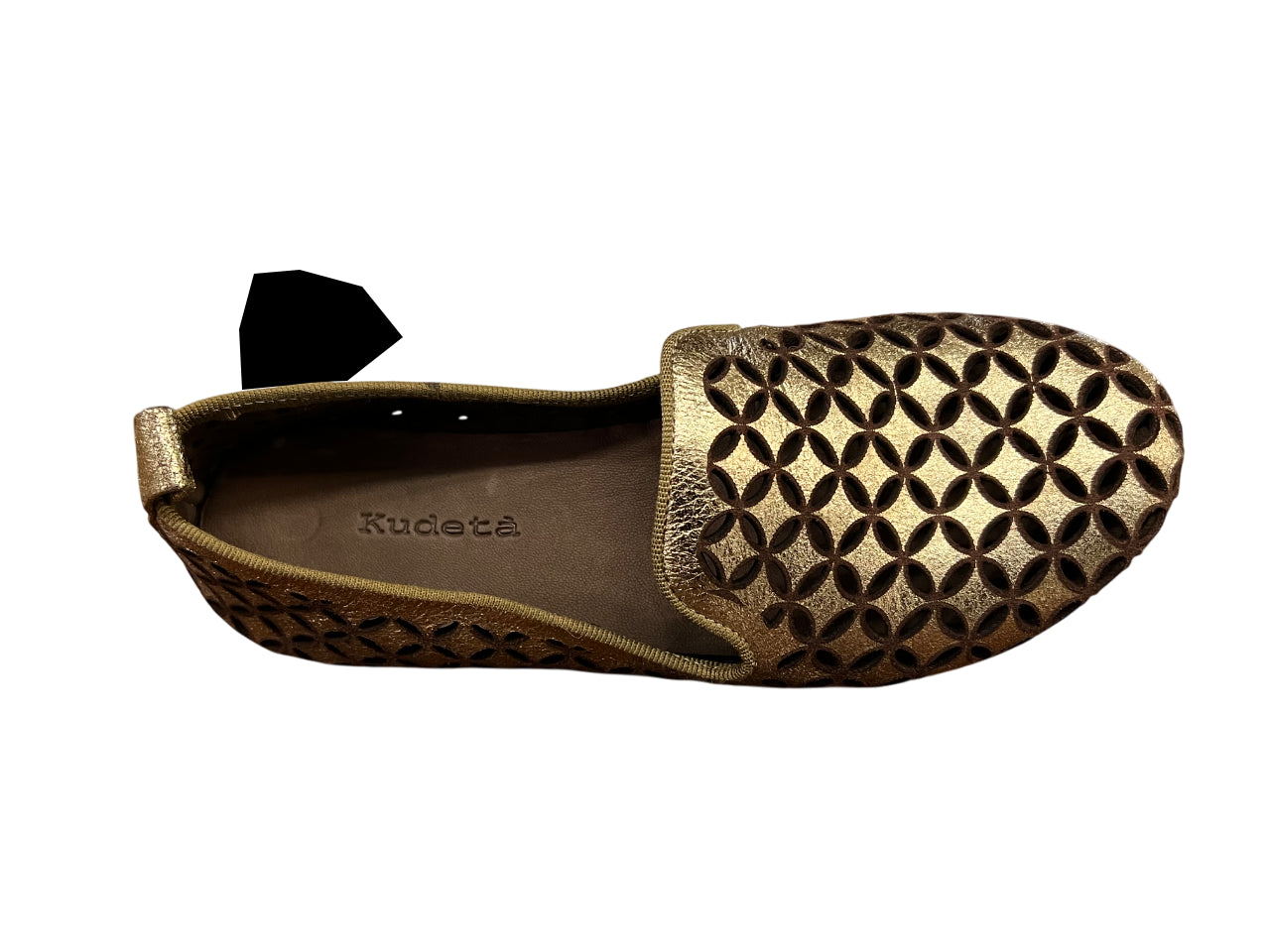 KUDETA’ scarpa donna traforata laminata oro 314102 LAME’ MADE IN ITALY